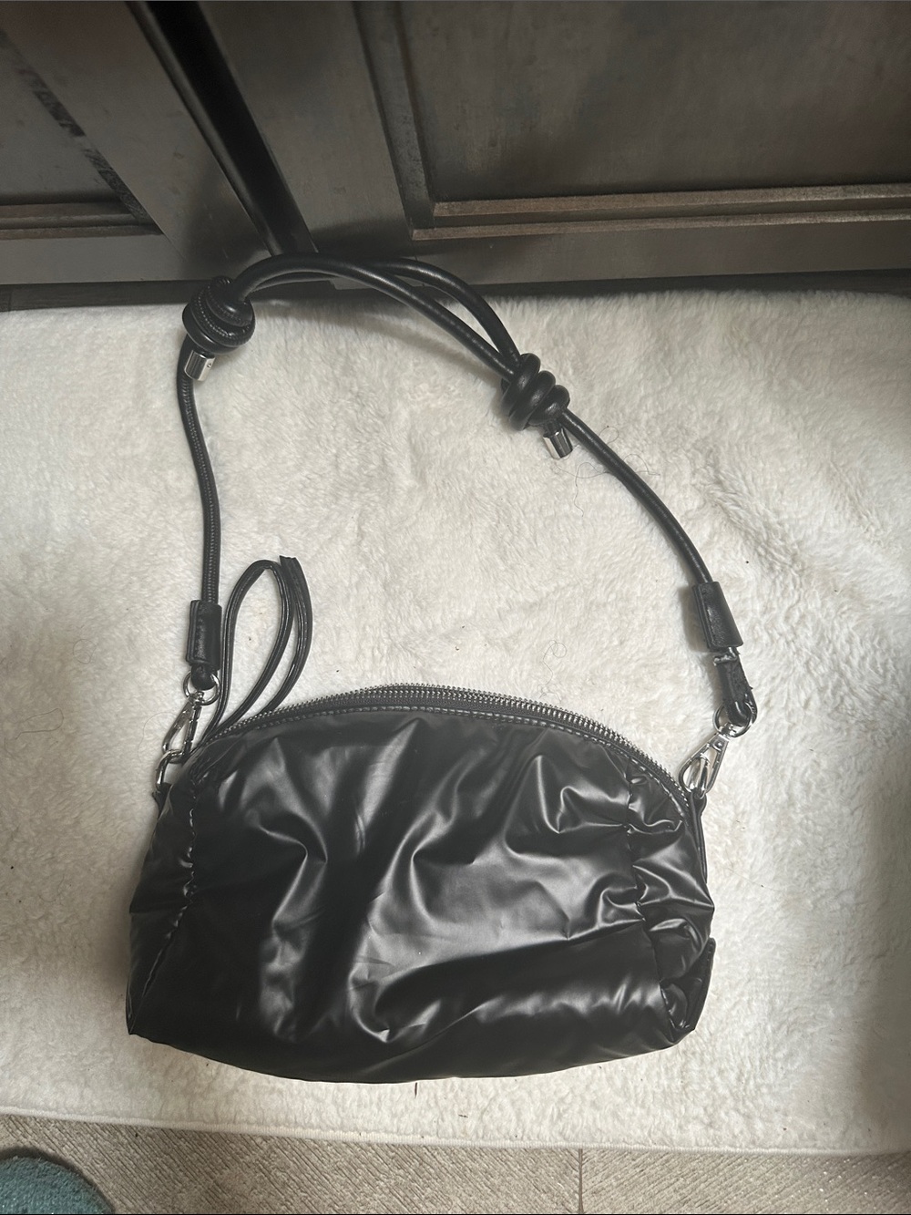 Forever 21 Black Puffer Crossbody Bag